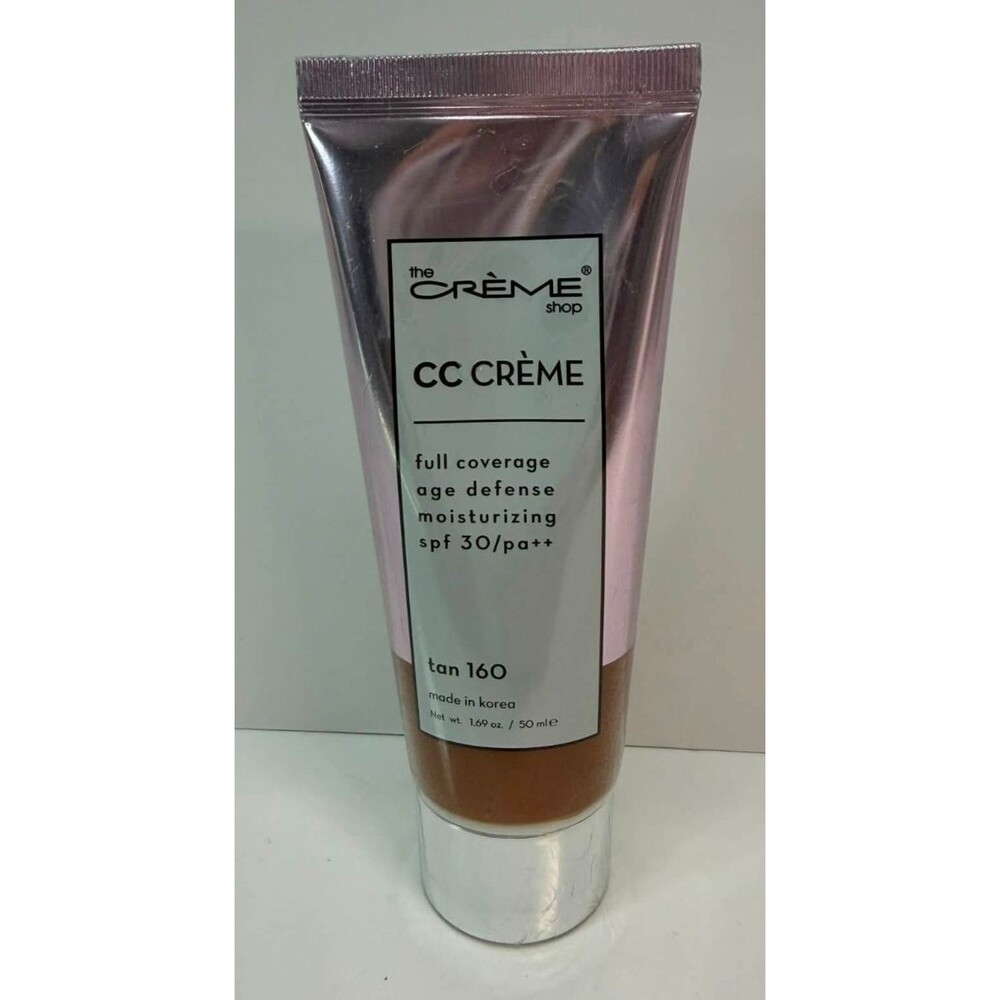 The Crème Shop CC Crème Full Coverage Tan 160  Age Defense SPF 30 1.69oz Korean